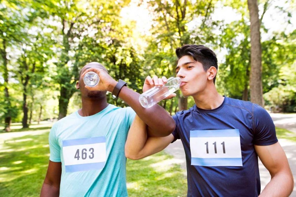 Runners Drinking